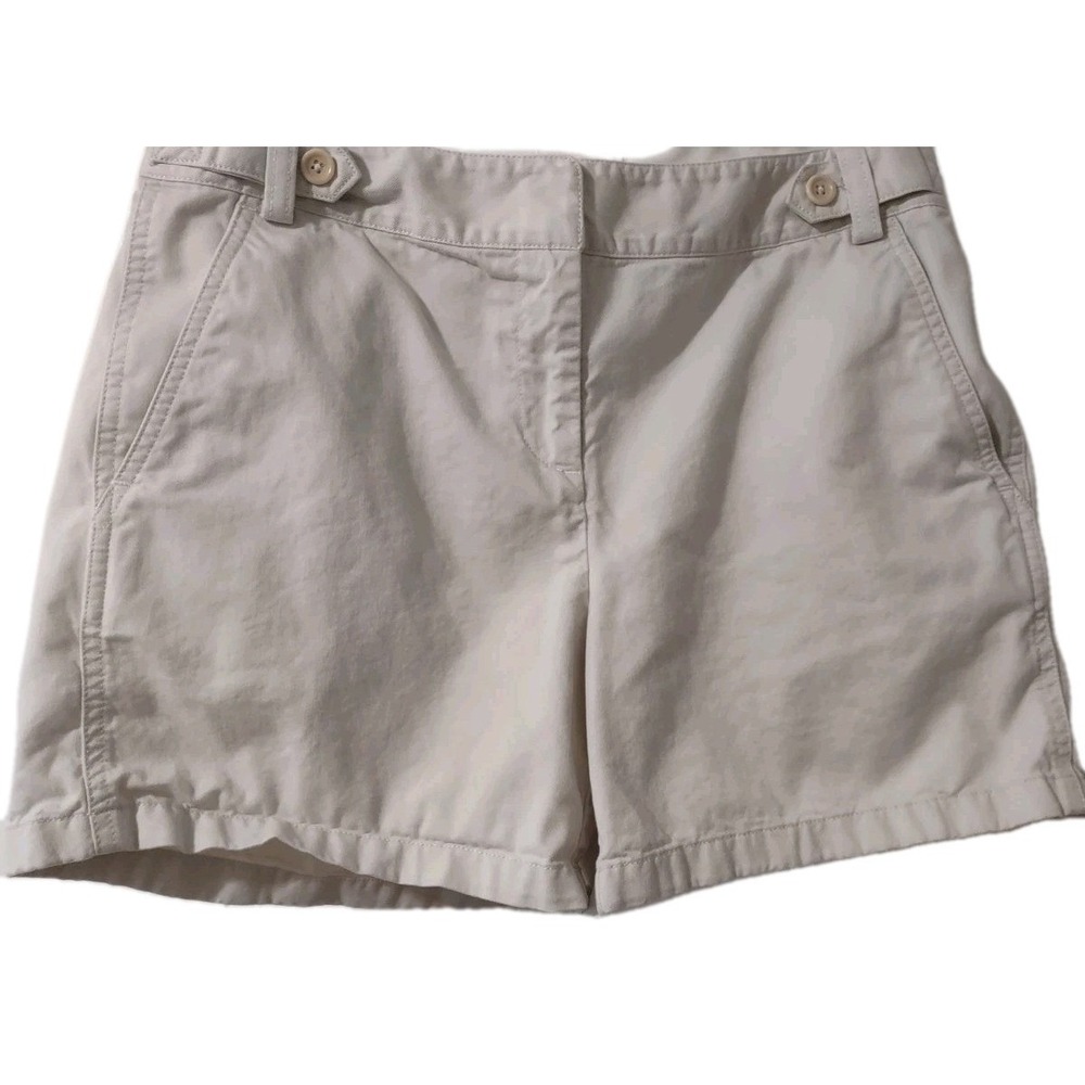 Ann‎ Taylor Shorts Women's Size 2 Chino 4 Pockets 2 Button Belt Loops Denim  Tan